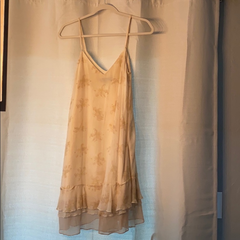 Elizabeth and James Drew silk floral ruffle dress